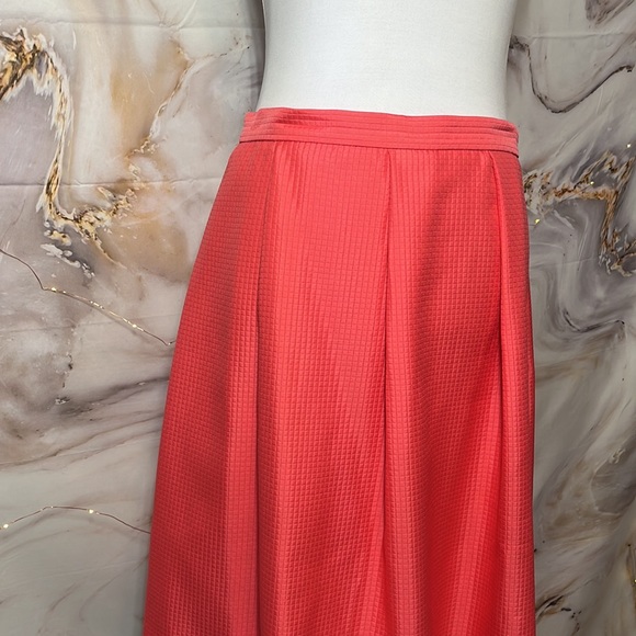 Asos Midi Hot Pink Pleated Skirt Size 10 - Picture 2 of 12